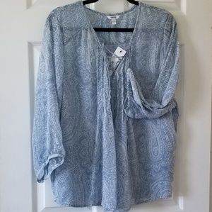 Boho Light Blue Sonoma Blouse (L)